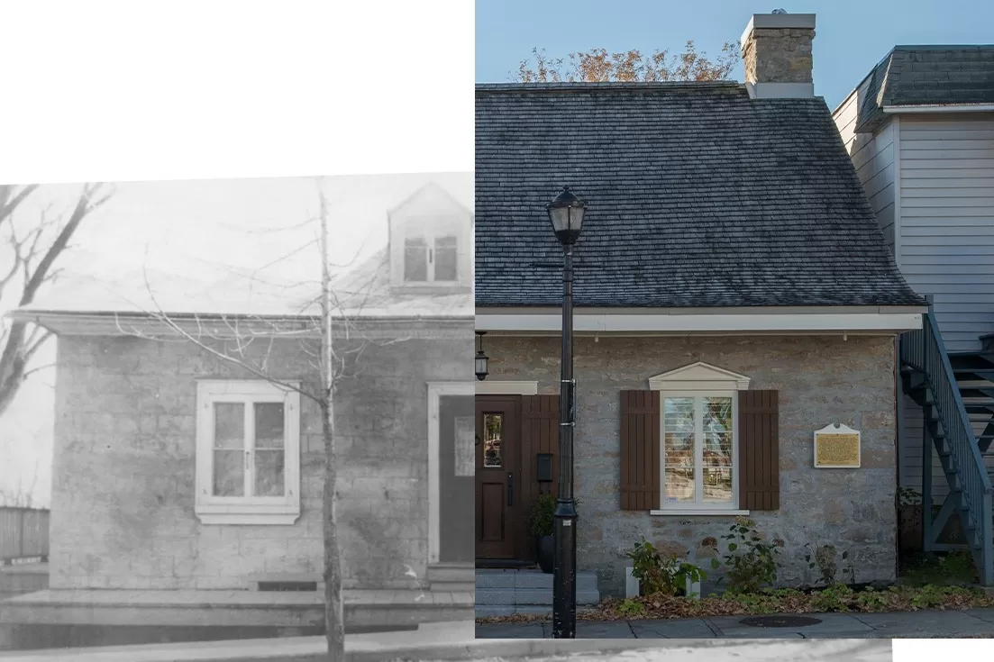 Photo of the Maison Gentle then and now