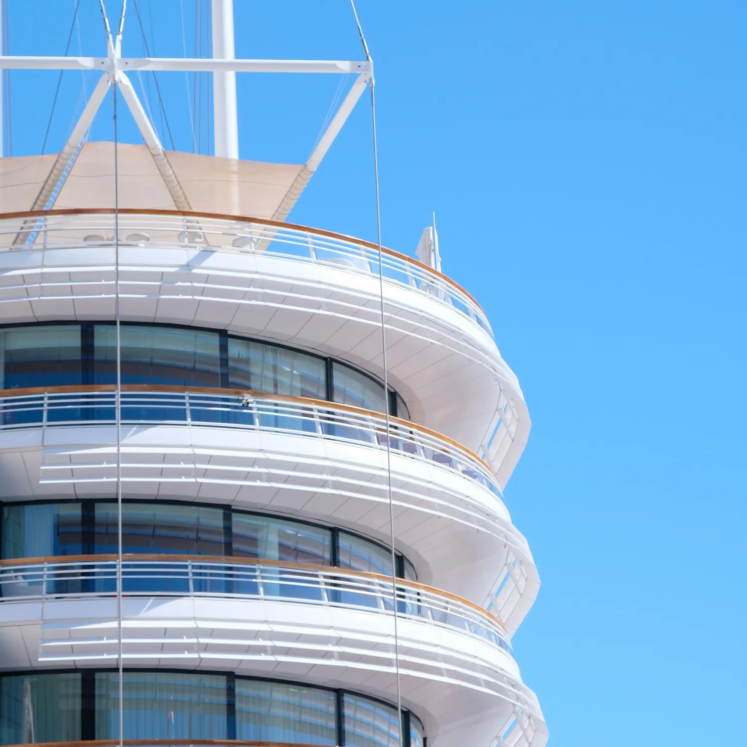 Photo des étages d'un yacht