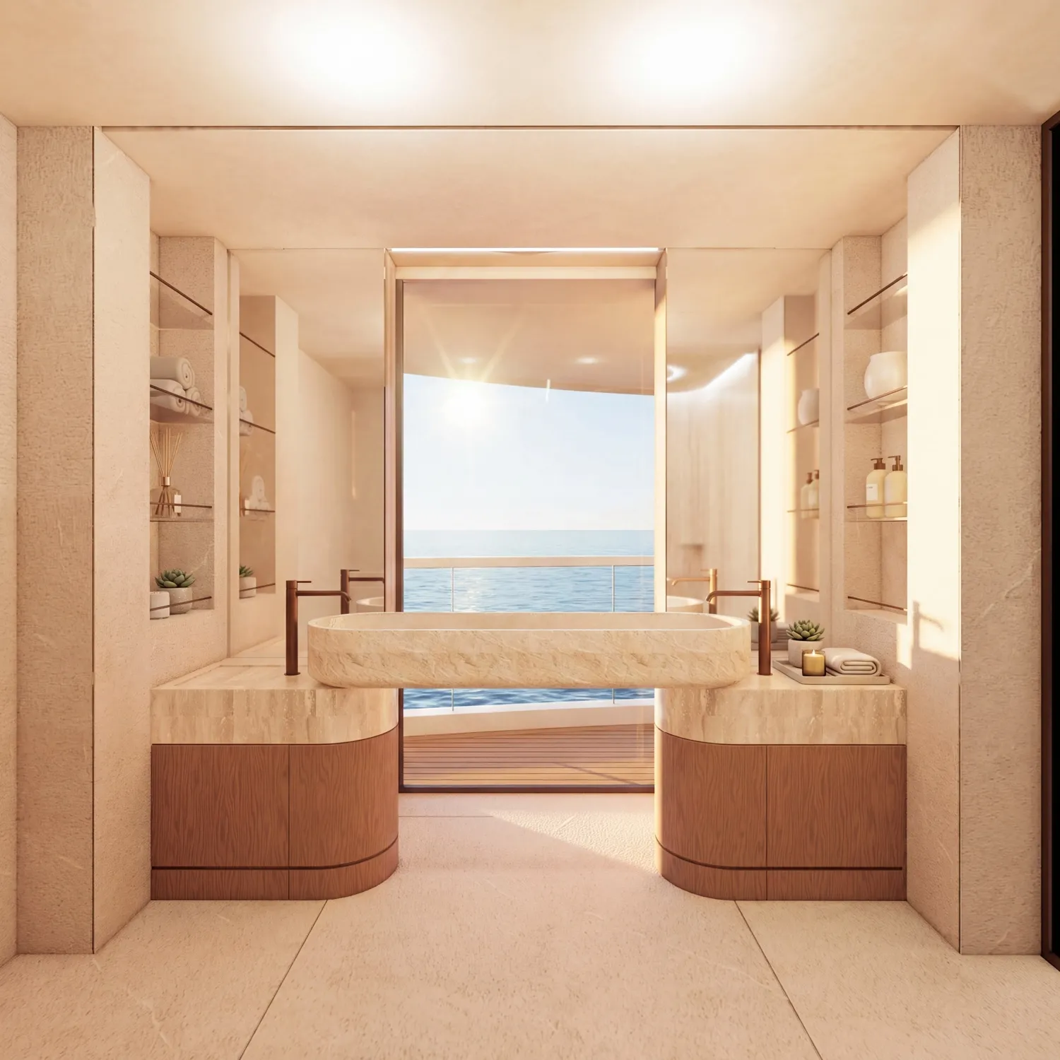 Photo de la salle de bain de la cabine des maîtres