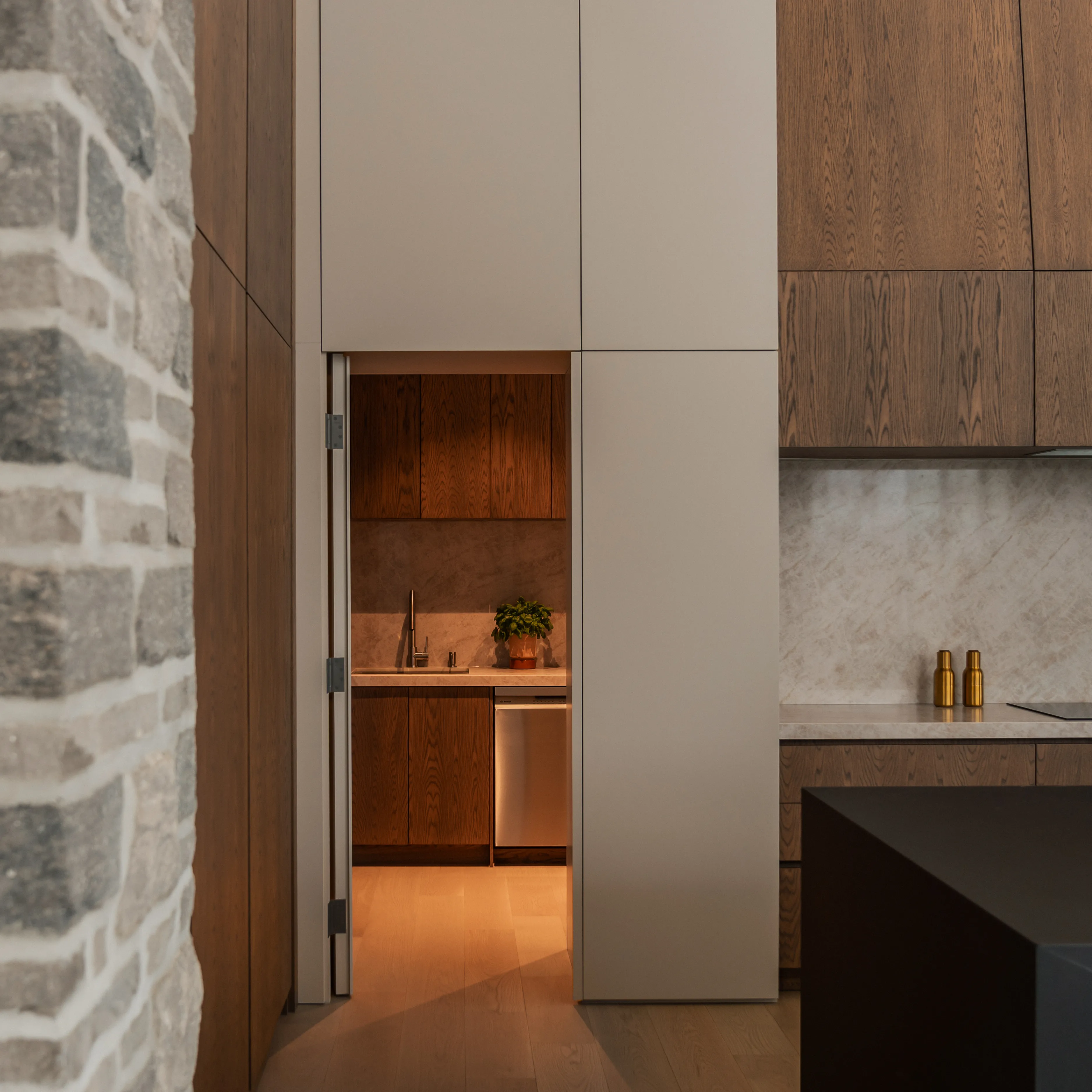 Vue de l'arrière cuisine