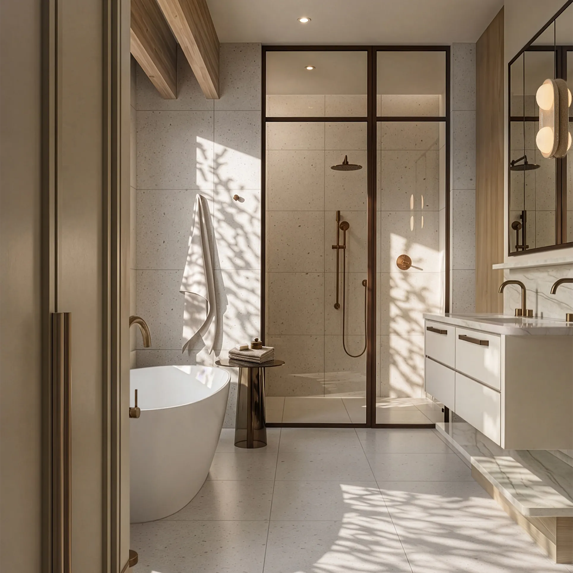 Vue de la salle de bain