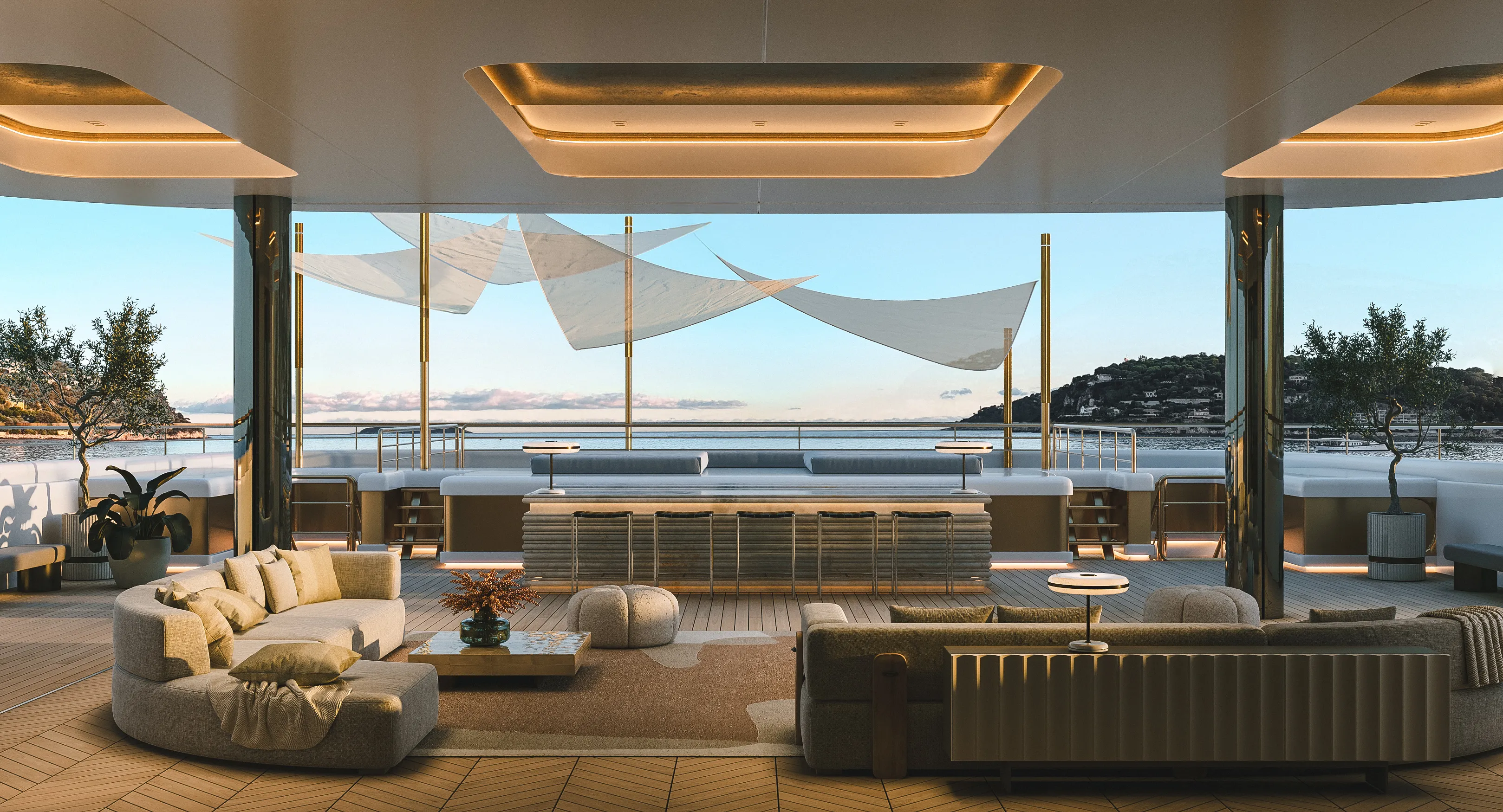 Photo of a lounge space near the pool