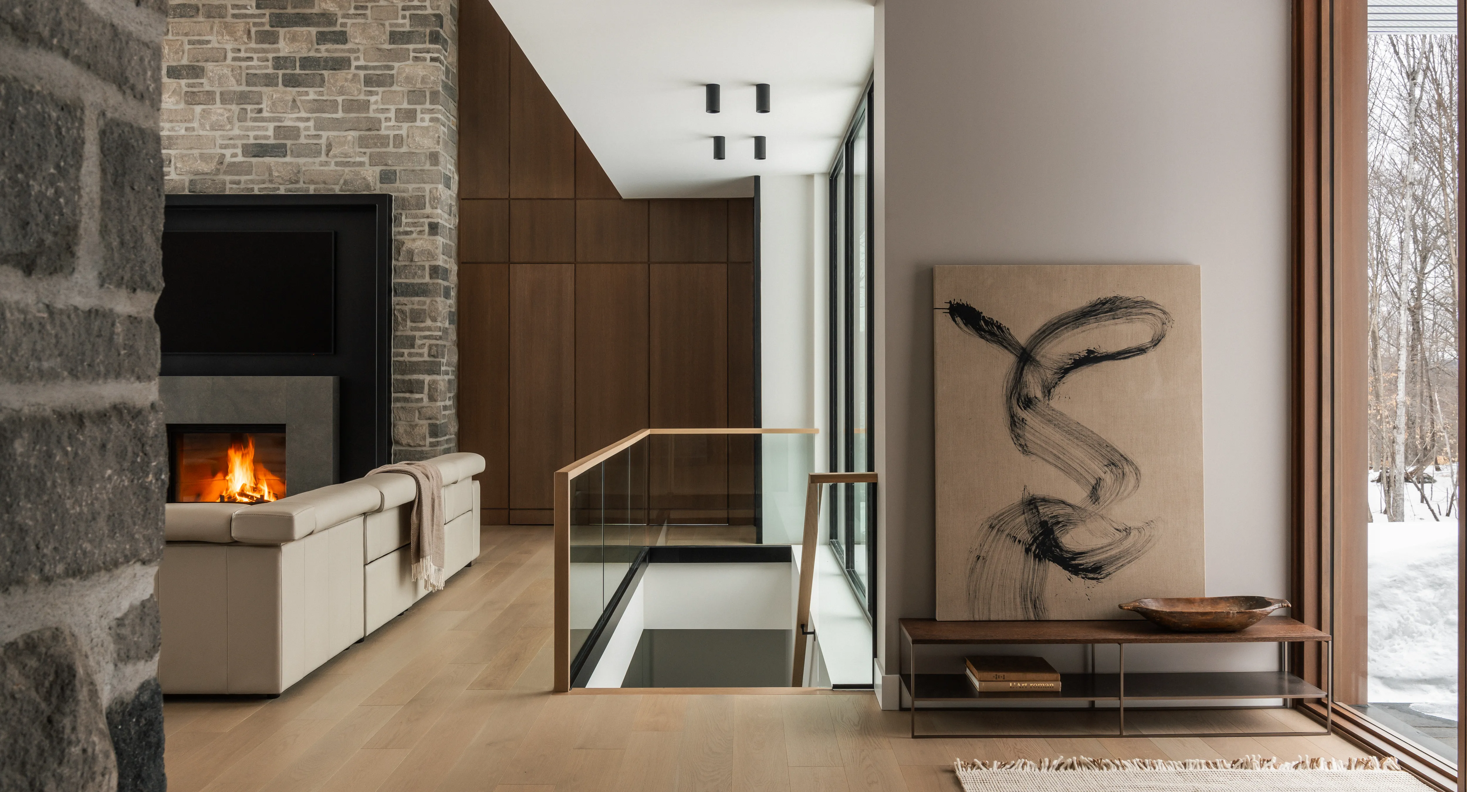 Vue sur l'entrée de la résidence