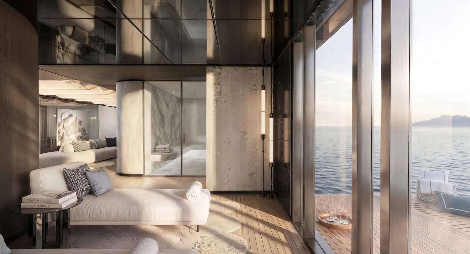 Photo du coin détente avec le hammam en arrière-plan