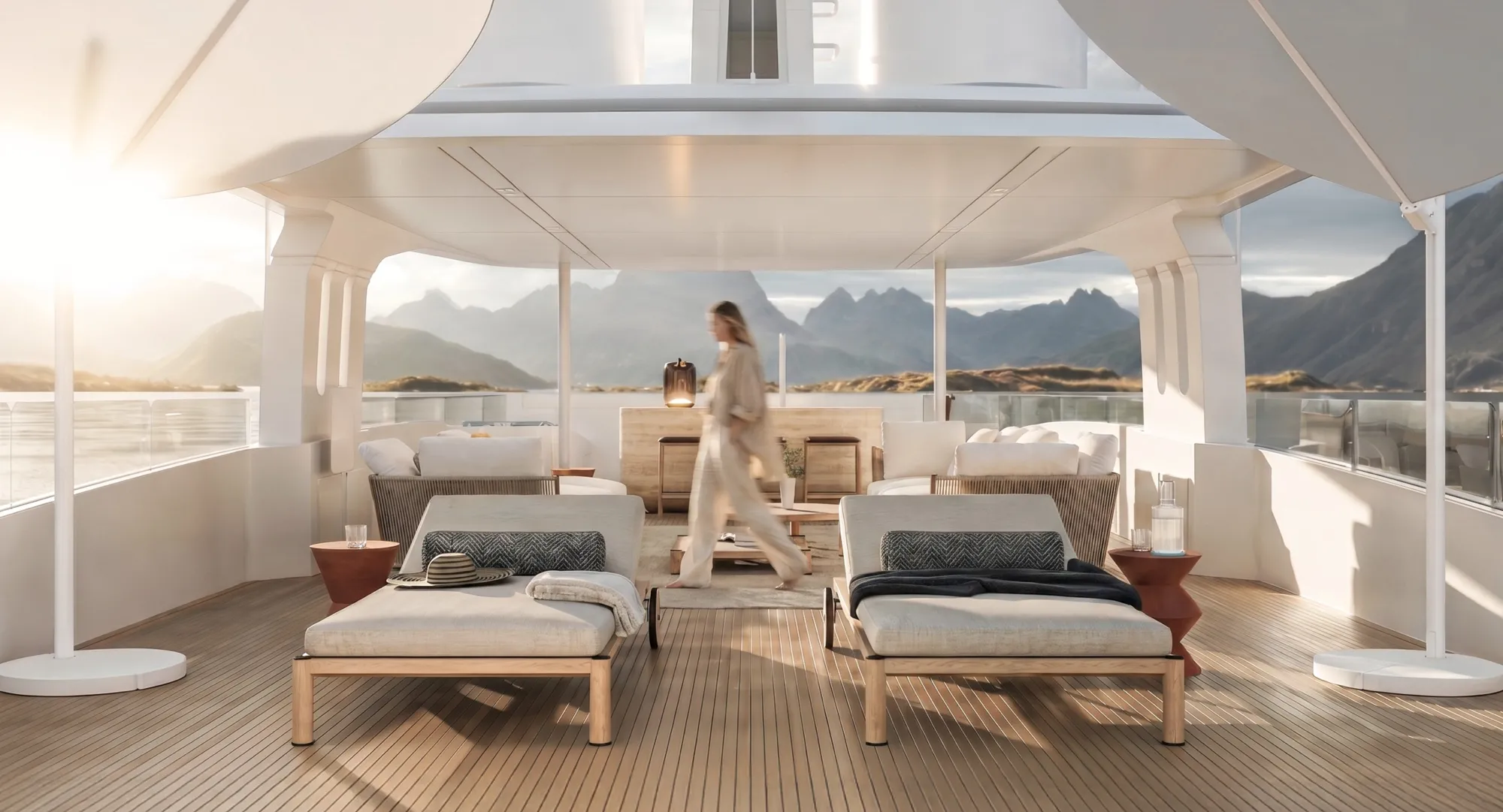 Image de la terrasse sur le fiy deck